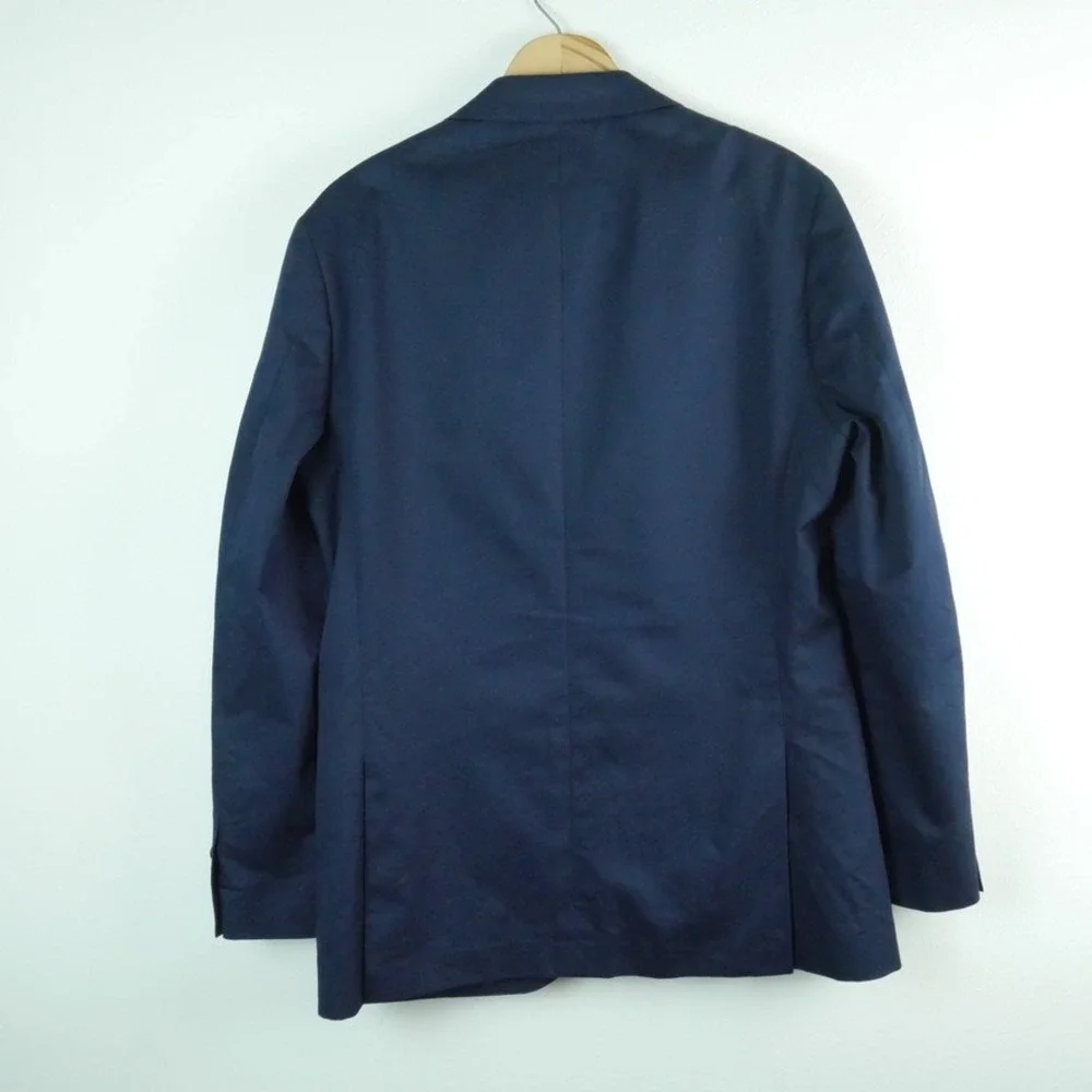J.Crew Ludlow Blazer 40R Navy Blue Duca Visconti Italian Cotton Twill Jacket